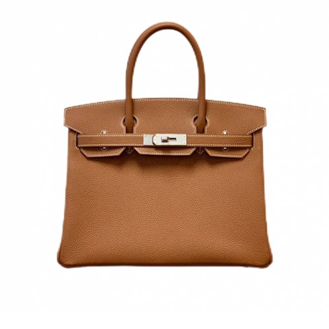h**mes herh**mes birkin G01den brown h02837 half-handmade (30cm*22cm*16cm)